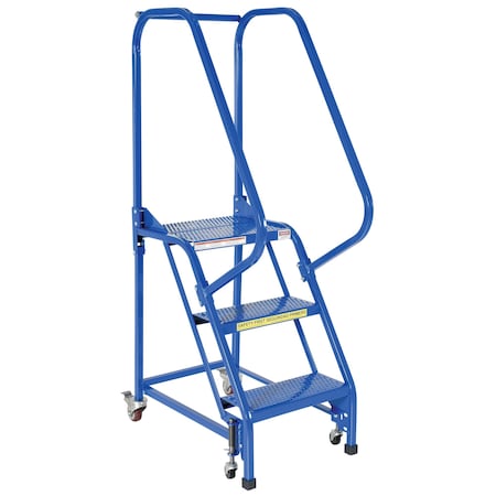 Vestil 60 H Steel PW Ladder, Perforated, 3 Step, 3 in Steps LAD-PW-18-3-P